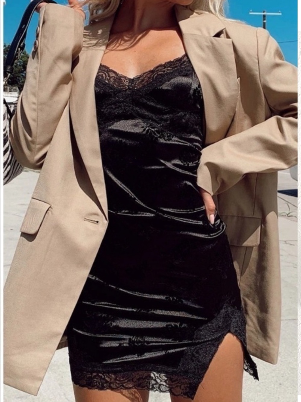 Lioness Welcome to the Jungle Boxy Blazer Tan NWT Oversized